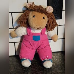 Authur DW PBS Kids‎ Plush Doll Vintage Cartoon Educational Floppy Stuffy Sister
